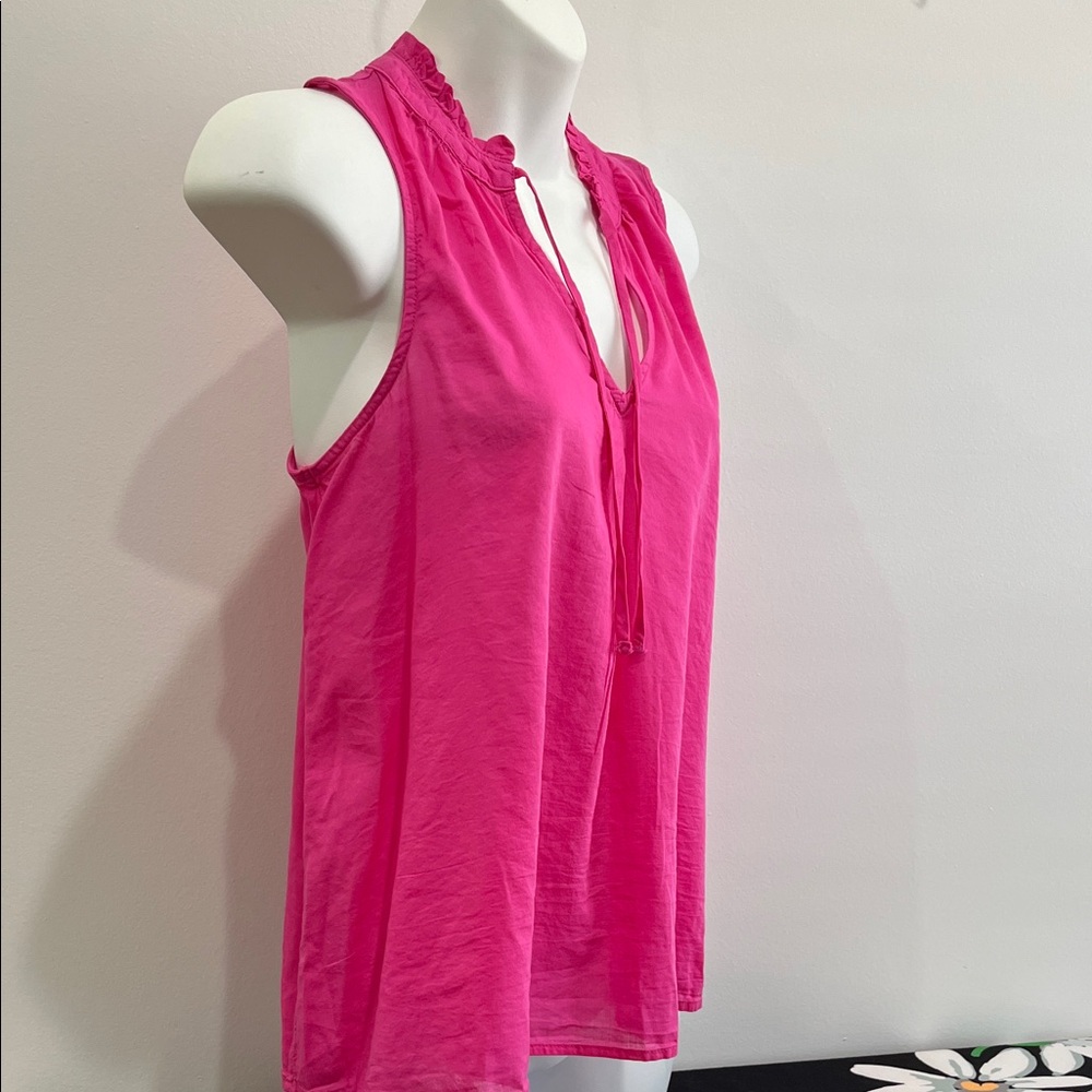 NWT Sonoma Vibrant Pink Sleeveless Tank Blouse, Size Small
